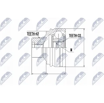 Sada kloubů, hnací hřídel NTY NPZ-AU-051
