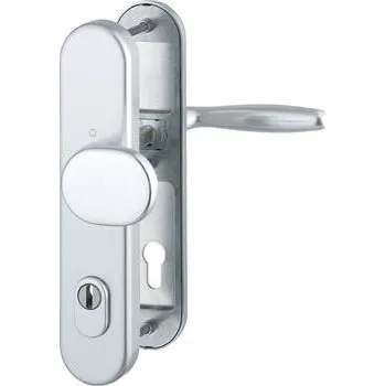 Dveřní kování Bezpeč. sada VERONA, klika-koule, PZ 88mm, zakrytí vložky, stř. elox, 42-47