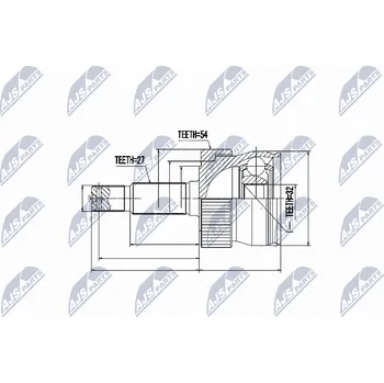 Sada kloubů, hnací hřídel NTY NPZ-CH-008