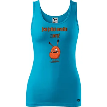 Dámské tílko s potiskem Ta normální z party Velikost: 2XL, Barva: Tyrkysová