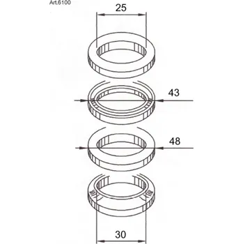 Nářadí na motocykly Ložiska řízení BUZZETTI 6100
