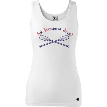 Dámské vodácké tílko s potiskem Ahoj Velikost: M, Barva: Bílá