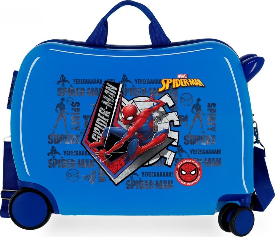 JOUMMABAGS Dětský kufřík na kolečkách Spiderman blue