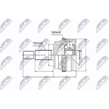 Sada kloubů, hnací hřídel NTY NPZ-RE-013