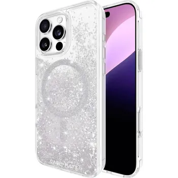 Mobilní telefon Case-Mate Waterfall zadní kryt na mobil Apple iPhone 16 Pro Max stříbrná (hvězdný efekt) 1552552, Kompatibilní s MagSafe