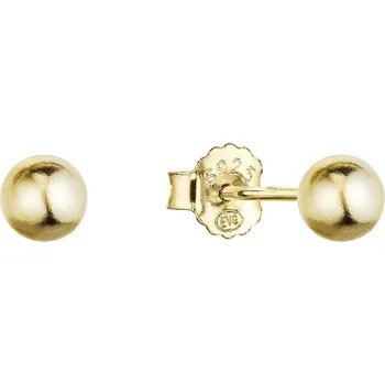 Náušnice EVOLUTION GROUP CZ Pozlacené stříbrné náušnice 5mm - 61014