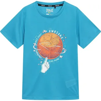 Chlapecké tričko Everlast Basketball Short Sleeve Performance T-Shirts Juniors Blue 9-10 let