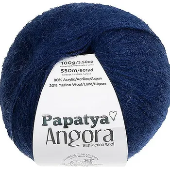 Příze BELLATEX Příze Angora Merino Papatya 100 g - 5280 tmavě modrá