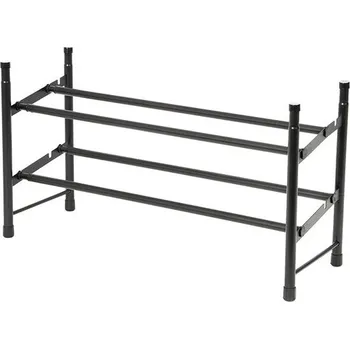 Nábytek Compactor Stilito Dvoupatrový botník, 6-12 párů bot, rozšířitelný 62-117 × 23 × 35 cm