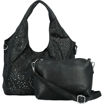 Kabelka Stylový dámský koženkový set kabelek Ambrózia, černý