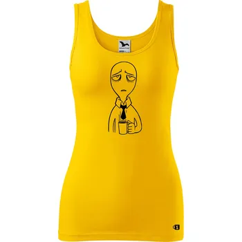 Dámské tílko s potiskem - Nálada Velikost: M, Barva: Žlutá