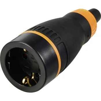 Elektrická zásuvka Sygonix SY-6618480 zásuvka TPE, PC 250 V/AC černá, oranžová IP20
