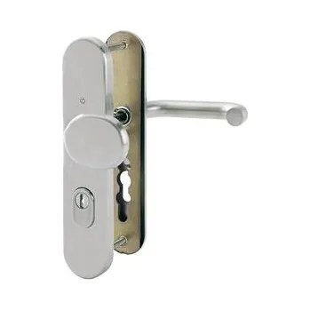 Dveřní kování Bezpečnostní sada PARIS, klika-koule, PZ 92 mm, se zakrytím vložky, nerez, 67-72