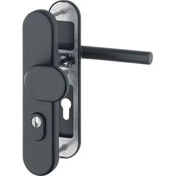 Dveřní kování Bezpečnostní sada klika-koule AMSTERDAM PZ92 s ochranou středu, VK 10 mm, černá