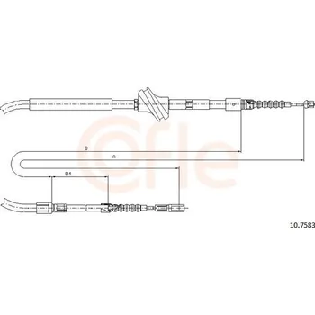 Brzdový systém Tažné lanko, parkovací brzda COFLE 10.7583