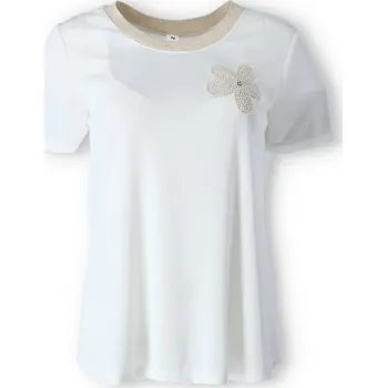 Trendy triko s výšivkou MY STYLE 20180 barva: bílá