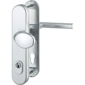 Dveřní kování Bezpeč. sada STOCKHOLM, klika-koule, PZ 88mm, zakrytí vložky, stř.elox,62-72,RC2