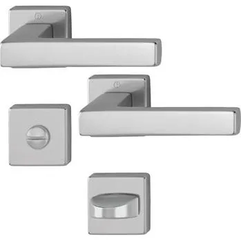 Kliková sada AUSTIN - na rozetě WC, hliník nerez efekt