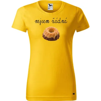 Dámské tričko s potiskem Bábovka Barva trička: Žlutá - 04, Velikost: 2XL