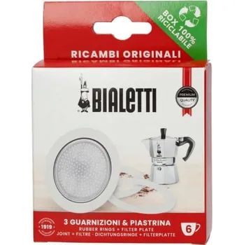 Moka konvice Bialetti těsnění a filtr moka na 6 porcí