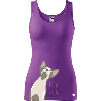 Dámské tílko s potiskem sphynx Velikost: 2XL, Barva: Fialová