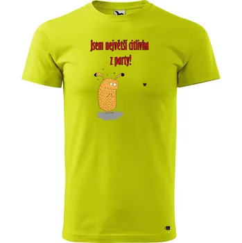 Pánské oblečení Pánské tričko s potiskem Citlivka z party Velikost: 2XL, Barva trička: Limetková