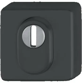 HOPPE klíčová hranatá rozeta PZ s překrytím, nerez černá mat