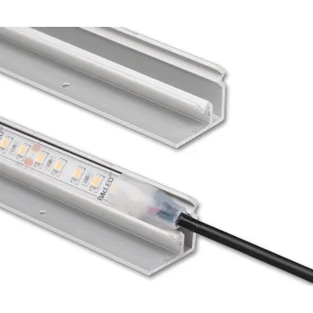 LED páska Rohový hliníkový profil REC 26x23mm bez difuzoru 1m