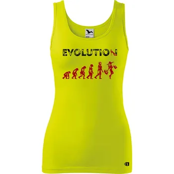 Dámské tílko s potiskem - Evoluce nákupy Velikost: 2XL, Barva: Limetková
