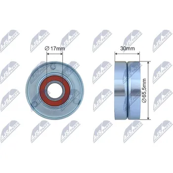 Napínací kladka, žebrovaný klínový řemen NTY RNK-RE-042