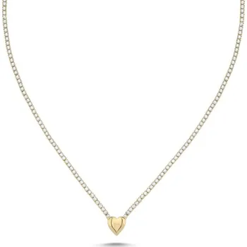 Řetízek Olivie Stříbrný luxusní náhrdelník SRDCE GOLD 7239 Ag 925; ≤7,1 g.