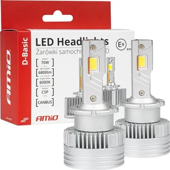 Autožárovka Amio LED výbojky D4S | D4R LED D-BASIC CAN-BUS, bílé 6000K | 6800 LM, 2 ks