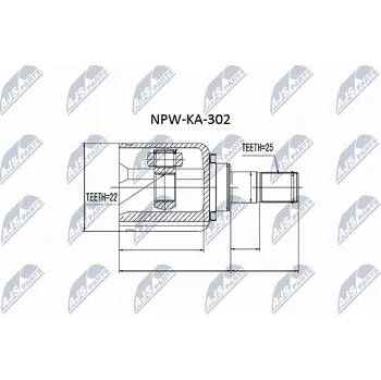 Sada kloubů, hnací hřídel NTY NPW-KA-302