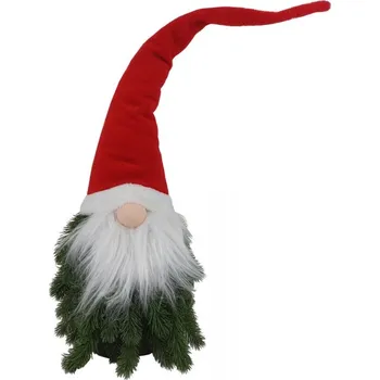 Vánoční dekorace Goba s.r.o. 3000004A Skřítek z jehličí 75 cm bílá/červená/zelená