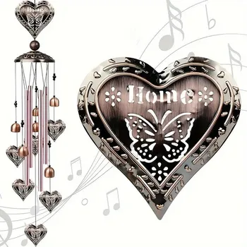 Zahradní dekorace BAF Kovová zvonkohra. Srdce. Délka 90 cm