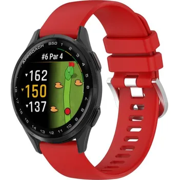 Příslušenství k chytrým hodinkám VSECHNONAMOBIL 107370 SILICONE Vyměnitelný řemínek pro Garmin Approach S50 červený