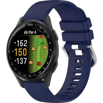 Ostatní příslušenství k chytrým hodinkám VSECHNONAMOBIL 107368 SILICONE Vyměnitelný řemínek pro Garmin Approach S50 tmavomodrý