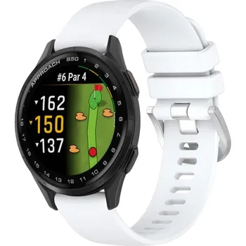 VSECHNONAMOBIL 107369 SILICONE Vyměnitelný řemínek pro Garmin Approach S50 bílý