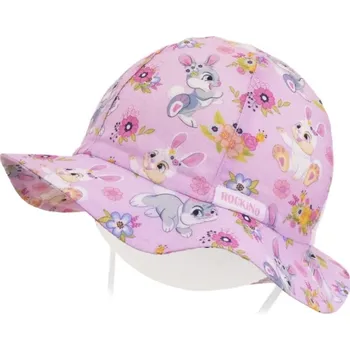 Kojenecká čepice ROCKINO Letní dívčí klobouček králíčci, růžový Varianta: 44cm