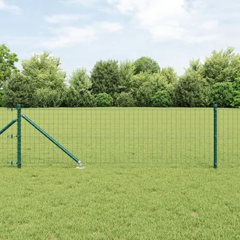Plot OMAXI Sada plotových sloupků 7 pcs Zelená Ø32mm 60 cm Kov 877444