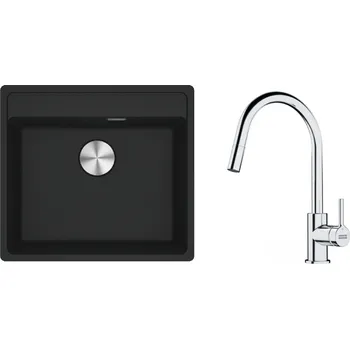 Granitový dřez Franke MRG 610-52 RTL matná černá+FS 3229.031 114.0700.702