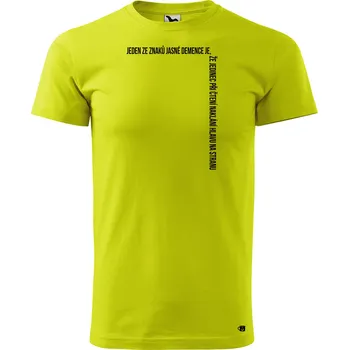 Pánské oblečení Pánské tričko s potiskem Demence Velikost: M, Barva trička: Limetková