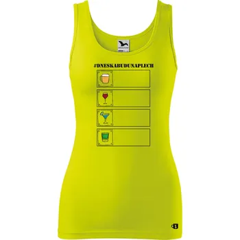 Dámské tílko s potiskem - Budu na plech Velikost: L, Barva: Limetková
