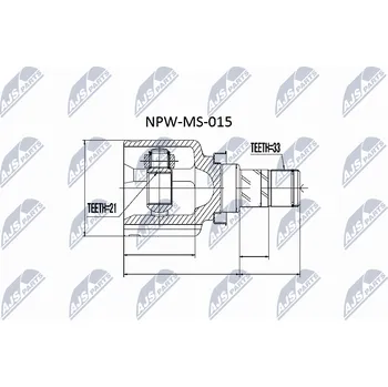 Sada kloubů, hnací hřídel NTY NPW-MS-015