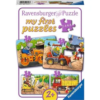 Puzzle Zvířata na staveništi 2/4/6/8 dílků