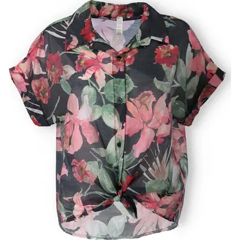 Dámská halenka Košile květ kr. rukáv Lamiar 30651 barva: černá