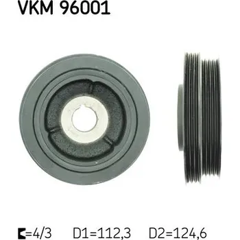 Řemenice, klikový hřídel SKF VKM 96001