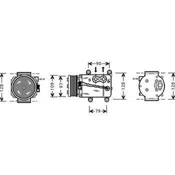 Kompresor klimatizace AVA QUALITY COOLING Kompresor - klimatizace AVA FDAK105 + DOPRAVA ZDARMA!