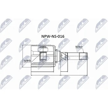 Sada kloubů, hnací hřídel NTY NPW-NS-016
