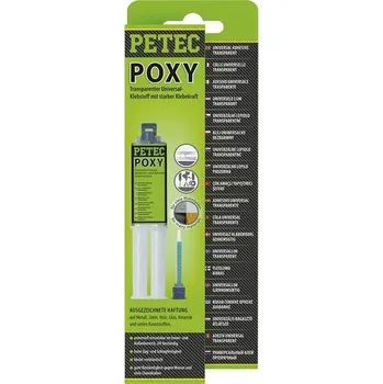 Průmyslové lepidlo PETEC POXY 2K univerzální lepidlo, 24 ml - blistr
